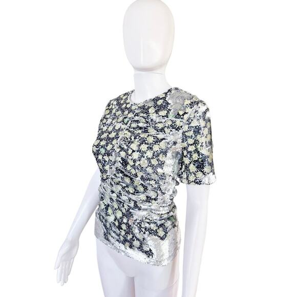 Preen by Thornton Bregazzi Sequin Gathered Top - Picture 2 of 5